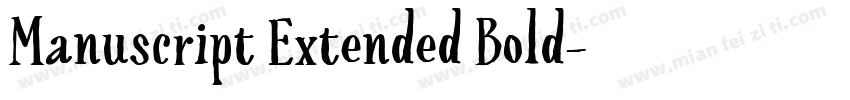 Manuscript Extended Bold字体转换